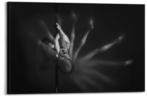 GLMHOK Übungs-Sport-Poster, Pole Dancer, dekoratives Gemälde, Leinwand-Poster, 30 x 45 cm