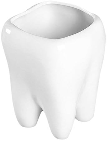 CANIGHT Jardinière Innovante en Céramique Au Design De Dents Décorative pour Cactus Et Plantes Mini Pot De Fleurs 7x7x8 5 Cm Ornement pour La Maison