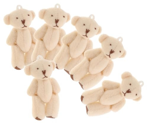 TOBBOMEY 6St Plüschtier-Anhänger Plüsch-Bären-Schlüsselanhänger süßes Kuscheltier Mini Bär Schlüsselanhänger Interaktive Puppenkleidung Bär Schlafkissen für die Abschlussfeier Tuch