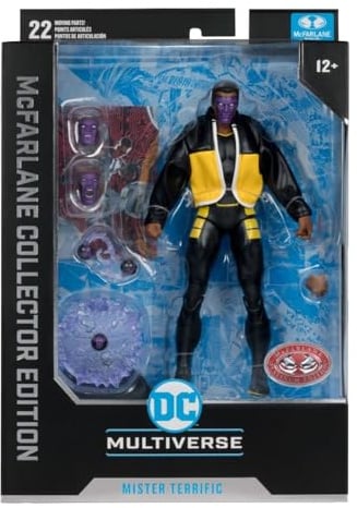 McFarlane DC Collector's Edition 7IN WV11 - #38 MR. Terrific (Justice Society America) (Chase) | DC Multiverse Collector 7 Inch Action Figure Wave 11 Exclusive - Mister Terrific Platinum