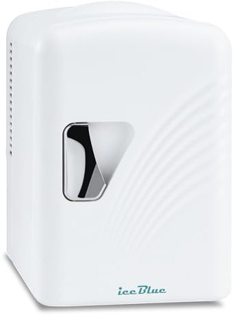 Iceblue - Skincare Refrigerator, Retro 4L/6 Can Mini Fridge for Bedroom, 110V AC/12V DC Refrigerator and Refrigerator Heater for Car, Office and Dorm,