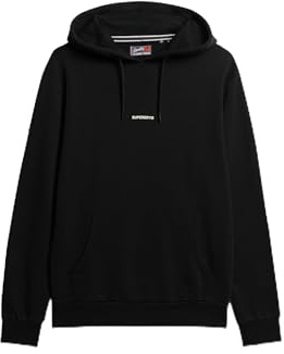Superdry Herren Einfarbiges Hoodie Schwarz M