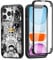 PBNDJVG for iPhone 14 6.1'' Case, OP Luffy 360° Full Body with Built-in Screen Protector Touch Sensitive, Shockproof Soft TPU Bumper Phone Case Clear Designed for Anime Lovers - Black