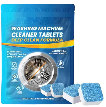 Limpiador Sólido para Lavadora,Pastillas Elimina Olores Lavadora,Tableta Limpiador de Lavadora,Pastillas Limpiadoras de Máquina,Washing Machine Cleaning Tablets,Pastillas Limpieza de Lavadora