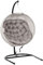 Outsunny Silla Colgante Huevo con Soporte Columpio de Jardín Exterior con Cesta Plegable de Malla Doble Cojín y Portavasos Columpio Colgante para Interior y Exterior Carga 120 kg Arena y Negro
