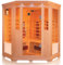 Infrarotkabine Trondheim Beta für 4 Personen – Hemlock-Holz, Tiefenwärmestrahler, Bluetooth-Soundsystem, Farblichttherapie, Aromatherapie & Ozondesinfektion – Energiesparend & einfach zu montieren