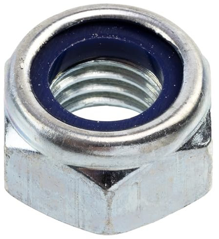 AERZETIX - Set di 25 dadi di bloccaggio esagonali M12x1,75 mm - con filettatura metrica - acciaio zincato - colore argento - fissaggio di montaggio per uso generale