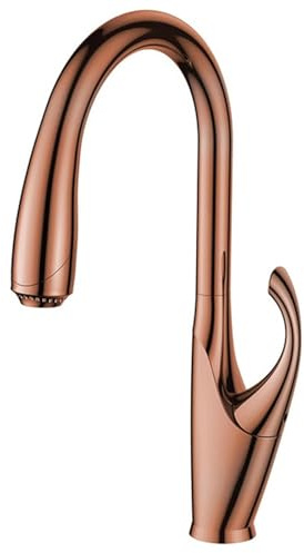 XJTNLB Robinet Cuisine Douchette Or Rose avec 3 Modes de Jet Robinet Mitigeur de Cuisine avec Douchette Extractible Bec Col de Cygne