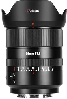 7artisans AF 35mm f1.8 Vollformat objektiv, kompatibel mit L Mount Bajonett, große Blende,Prime,STM Face/Eye Autofokus für Leica SL2/Lumix S1 S1H S5 Leica SL (schwarz)