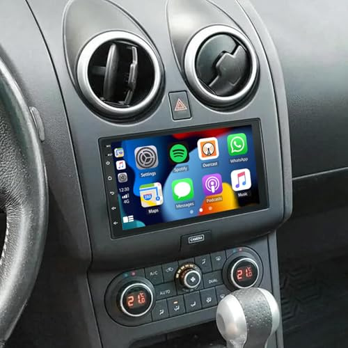 7 Inch Android 15 Car Stereo Radio for Nissan Qashqai J10 2007–2013 2 Din | Wireless CarPlay & Android Auto 2GB RAM 64GB ROM Bluetooth Radio w/Touchscreen GPS Navi FM RDS EQ SWC Backup Camera