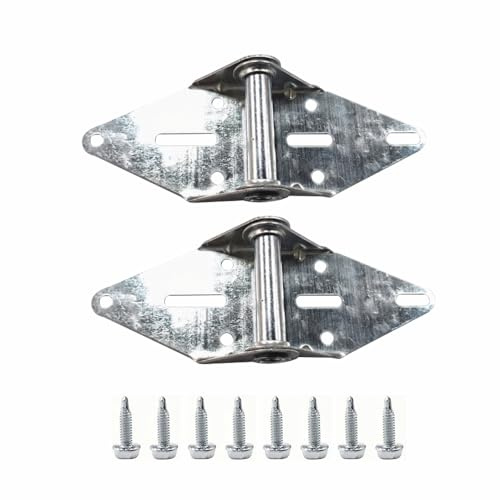 2 Pcs Garage Door Hinges, Galvanized Iron Bracket Shaft Plate Heavy Duty Garage Door Brackets for Residential/Light Commercial Replacement (#1)
