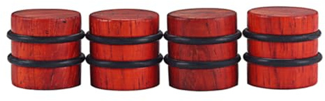 GALPADA 4 Stück Gitarrenverstärker Knöpfe aus Redwood Holz Passend für Bass und E gitarre mit Regler für Verstärker und Rundem Design für Gitarrenzubehör