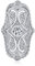 Bling Jewelry Deco Antik Stil Filigran Pave CZ breite Rüstung Vollfinger Mode Statement Ring für Frauen Zirkonia rhodiniertes Messing