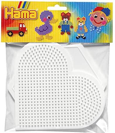 Hama-Stiftplatten Herz & Sechseck, für Bügelperlen, 2 Stück