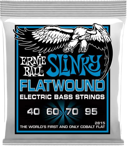 Ernie Ball, Extra Slinky Flatwound, Corde per basso elettrico, diametro 40-95