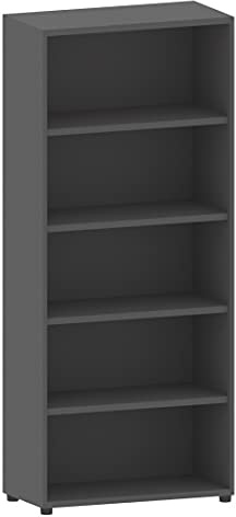 Dila GmbH Eigentlich Holzregal Aktenregal 5 Fächer, 183x80x40cm | Regal Standregal Bücherregal Büroeinrichtung Büromöbel, höhenverstellbare Regalböden, Made in Germany