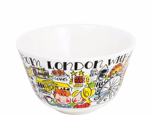 Blond Amsterdam Keramikschale London ø14cm City Collection mit Londoner Karte, ideal für urbane Genießer