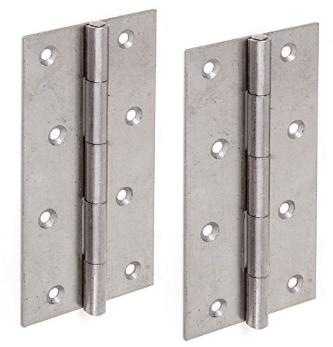 Pair of 6 Narrow Butt Hinges - Long Frame Shed/Gate/Door Hinges