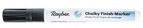 Rayher Hobby 35017572 Chalky Finish Marker, anthrazit, mit Ventil, ultramatte Acryltinte, hochdeckend, hochwertig, mit hohem Kreideanteil, der ultramatte Chalky-Kreidelook jetzt auch als Marker, 14.2 x 1.5 x 1.5 cm