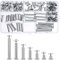 80 Set Chicago Bindung Schrauben Assortiert Kit 7 Verschiedene Größen Metall Runde Kreuzkopf Zucht Schraube Beiträge Nagel Niet Chicago Taste für DIY Leder Dekoration Buchbinderei