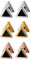 3 Paare Hantel Ohrstecker Herren Ohrringe Set Männer Cupimatch Ohr Schmuck Edelstahl Triangle 6mm für Man Jungen, Silber Gold Rosegold