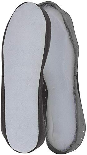 Harrys-Collection Damen Herren Kinder Ledersohle für Hüttenschuhe, Farben:grau, Schuhgröße:24/25