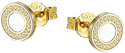 DOOSTI Damen Ohrstecker 925/- Silber Gelbgold vergoldet