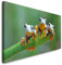 Paul Sinus Art GmbH Frösche auf einem Blatt 120x 50cm Panorama Leinwand Bild XXL Format Wandbilder Wohnzimmer Wohnung Deko Kunstdrucke