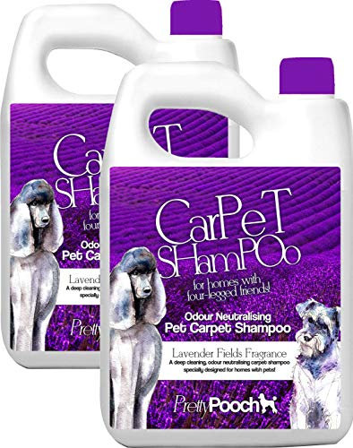 Pretty Pooch Dog Carpet Shampoo Cleaner Solution Lavender 10L - For Machines/Manual Use, Neutralises Pet Urine, Cleans, For Carpets, Rugs, Upholstery,