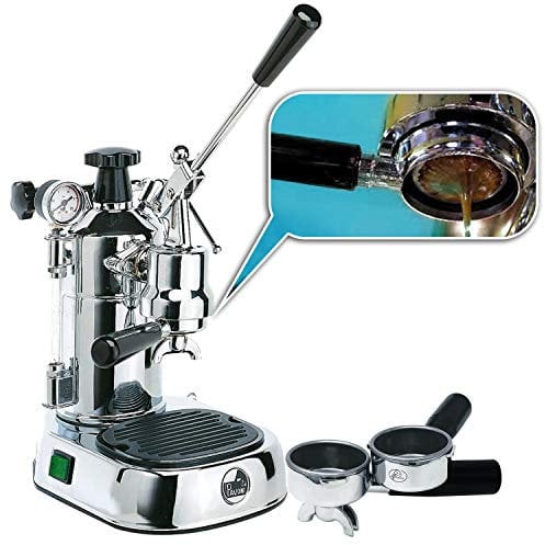 La Pavoni Professional Espresso Machine PLQ, Special Package with Two Spout Portafilter and Bottomless Portafilter