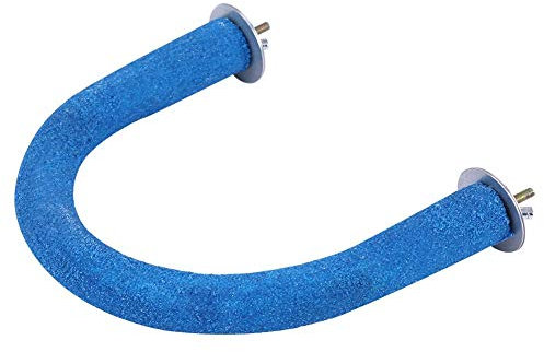 Soporte para percas de pájaros de madera de superficie áspera, jaula de pájaros de superficie áspera, soporte de pata de molienda juguetes para loros, cacatúas, color azul
