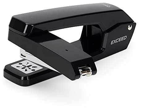 Deli Schwenkarm-Hefter mit Schwenkarm, 25 Blatt Kapazität, 360 Grad drehbar, Schreibtischhefter für Heft- oder Buchbindung, Schwarz