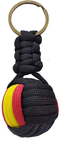 Tiendas LGP - Llavero de Bola Negro, Bandera de ESPAÑA, Nylon