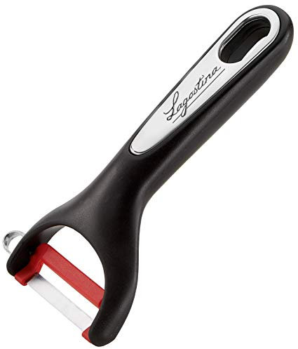 Lagostina Ingenio Smart Sbucciatore Verticale, Plastica e Acciaio, Nero e Rosso