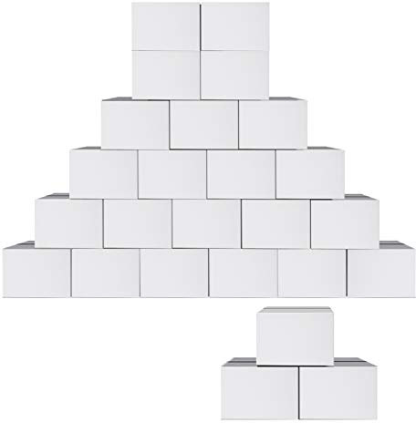 PETAFLOP Versandkartons aus Wellpappe, 20,3 x 15,2 x 10,2 cm, Weiß, zum Verpacken von kleinen Unternehmen, 25 Stück