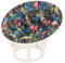 PillowPrim Polster für Papasansessel, Auflage, Ersatzpolster Papasan D 114 cm, Bodenkissen gepolstert Sitzkissen Krabbeldecke Hängesessel Made in EU Bunte Bläter