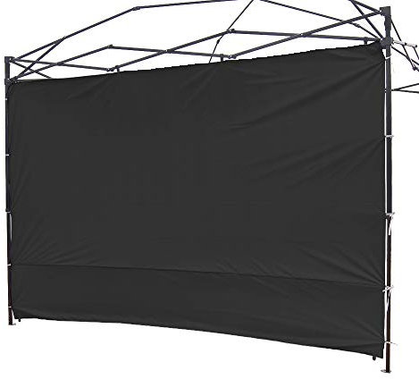 NINAT Canopy Sunwall 3M Sunshade Privacy Panel for Gazebos Tent Waterproof Sun Wall for Straight Leg Gazebos 2 Pack Sidewall Only (Canopy Frame Not Included) Black Panel Wall
