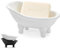 1 mini porte-savon en céramique blanche de 14,2 cm - Petit pot de fleurs - Organisateur de maquillage - Pour hamster (blanc)