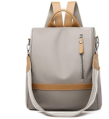 NICOLE & DORIS Damen Casual Rucksack Wasserdichter Rucksack für Frauen Reise Rucksack Anti Diebstahl Schulrucksack Stylische Schultasche Elegant Khaki