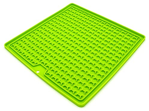 Ladi-Mat Schleckmatte - 4 Eckig 30 cm - Silikongummi - widerstandsfähig - Spülmaschinen geeignet - langlebig.