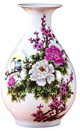 ZORILO Céramique Fine, Vase en céramique de Style Chinois, Vase de décoration de la Maison et Vase de centres de Table, A04 (Color : Multicolored)