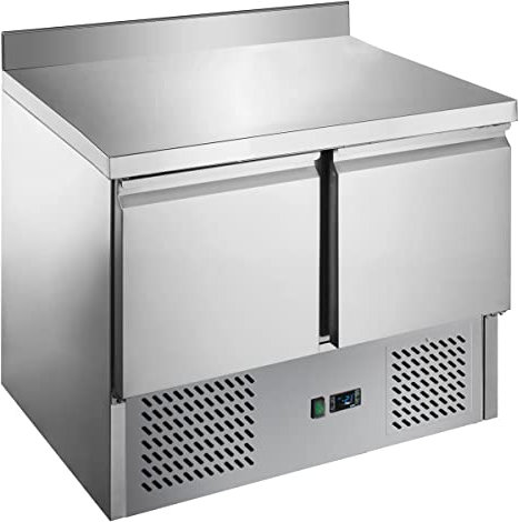 GGM Gastro | SAG97EAND#07 | Kühltisch ECO - 900x700mm - mit 2 Türen & mit Aufkantung
