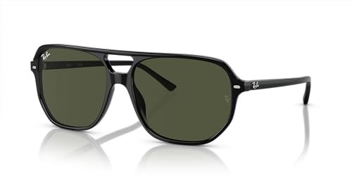 Ray-Ban Unisex Rb2205 Bill One Sonnenbrille, Schwarz/Grün, 60 mm
