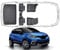 Trimak Passgenau 3D Fussmatten & Kofferraumwanne Auto Set Kompatibel mit Renault Captur 2 Gen Obere 2019-2024 Auto Zubehör Gummimatten & Kofferraummatte Autos TPE Allwetter Geruchlos Schwarz