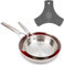 PracticDomus Lote de Sartenes BRA en Acero Inoxidable, Mango Remachado y Full Induction (2X Signature L)