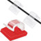 AYWFEY 100 clips de cable para exteriores con cintas adhesivas, clips de luz transparentes, organizador de cables, mini ganchos autoadhesivos fuertes, soporte de gestión de cables para decoración de