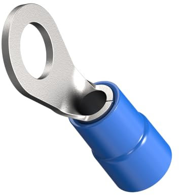 ERKO Ringkabelschuhe Set 10 Stück 16mm² M6 Professionalle kupfer, galvanisch verzinnt, nach DIN 46234, Polyamid-Isolierung für Mehraderkabel Cu, schützt elektrische Verbindungen