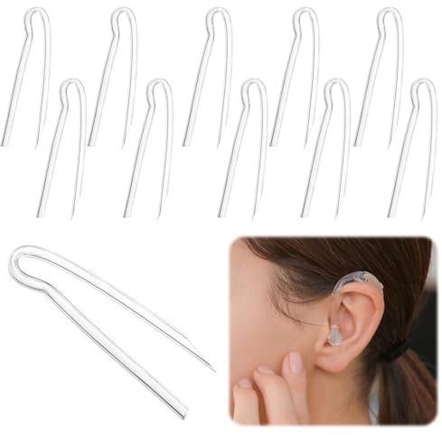 10pcs Hearing Aid Tubes, Lightweight Sturdy Hearing Aid Tubes NHS Suitable for Most Hearing Aids Tubes, Flexible Hearing Aid Tubing Replacement Transmitting Clear Sound(3.1 * 2.0mm)
