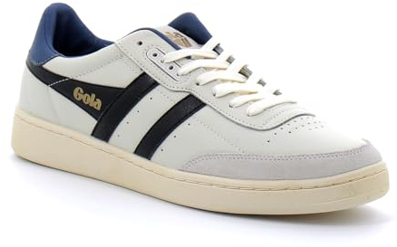 Gola Herren-Sneaker aus Kontaktleder, Off-White/Black/Moonlight, 45 EU
