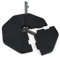 GOPLUS Pied de Parasol Déporté en 4 Pièces, Support de Parasol Remplissable de Sable et d'eau, Capacité de 94 kg, Facile à Remplir avec Becs, Ensemble de Plaques de Base pour Terrasse, Jardin